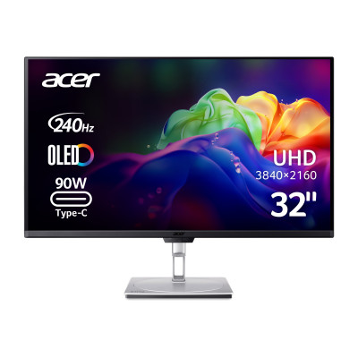 Acer Монітор Acer 31.5" PE320QKXSMIIPHUZX 2xHDMI, DP, OLED, 3840x2160, 240Hz Acer Монітор Acer 31.5" PE320QKXSMIIPHUZX 2xHDMI, DP, OLED, 3840x2160, 240Hz