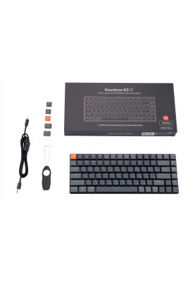 Keychron Клавіатура K3 84 Key Gateron Red RGB WL UA Black