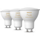 Philips Hue Лампа розумна GU10, 5W(50Вт), 2200K-6500K, Tunable white, ZigBee, Bluetooth, димування, 3шт