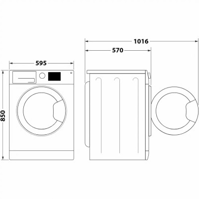 Whirlpool Прально-сушильна машина фронтальна, 8(6)кг, 1400, A, 60см, дисплей, пара, інвертор, білий