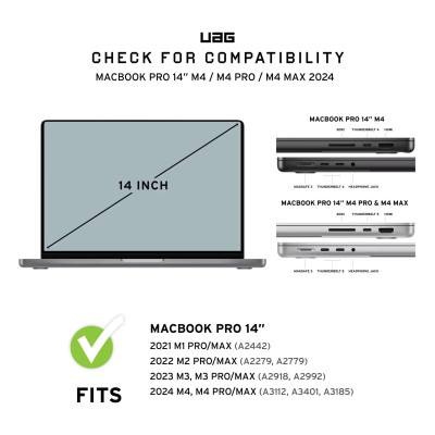 UAG Чохол UAG для MacBook Pro 14" (2021-2023), Essential Armor, Ice