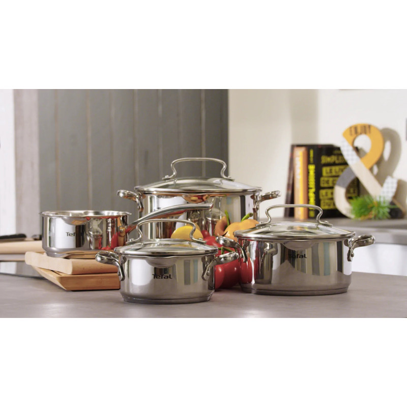 Tefal Каструля DUETTO+, 2л, з кришкою, нержавюча сталь, скло
