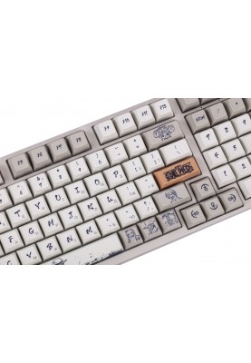 Akko Клавіатура механічна 3098S One Piece Calligraphy 98Key, CS Jelly White, USB-A, Hot-swappable, EN/UKR, RGB, Сірий