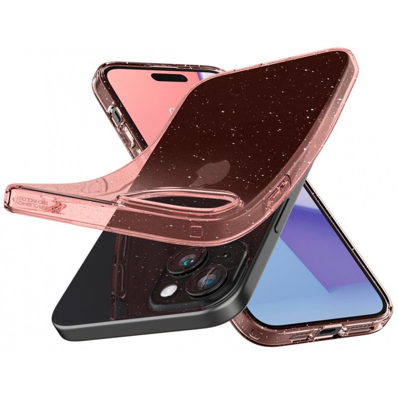 Spigen Чохол для Apple iPhone 15 Plus Liquid Crystal Glitter, Rose Quartz