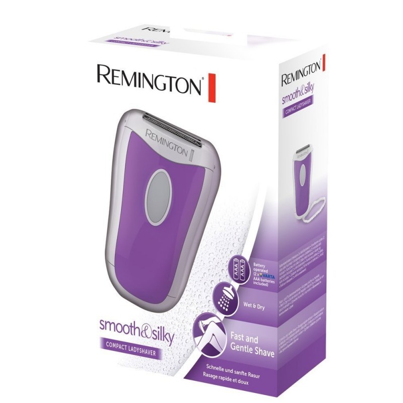 Remington Бритва електр. сіткова Smooth & Silky, АААx2, сух.+волог., жіночий тример, біло-фіолетовий