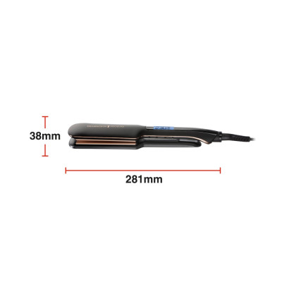 Remington Випрямляч PROluxe Midnight Wide Plate Straightener, темп.режимів-9, 150-230С, чохол, дісплей, кераміка, чорний