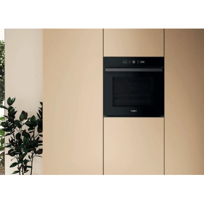 Whirlpool Духовий шафа електричний, 73л, A+, дисплей, конвекція, телескопічні напрямні, чорний
