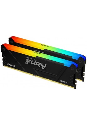 Kingston Пам'ять ПК DDR4 32GB KIT (16GBx2) 3200 FURY Beast RGB