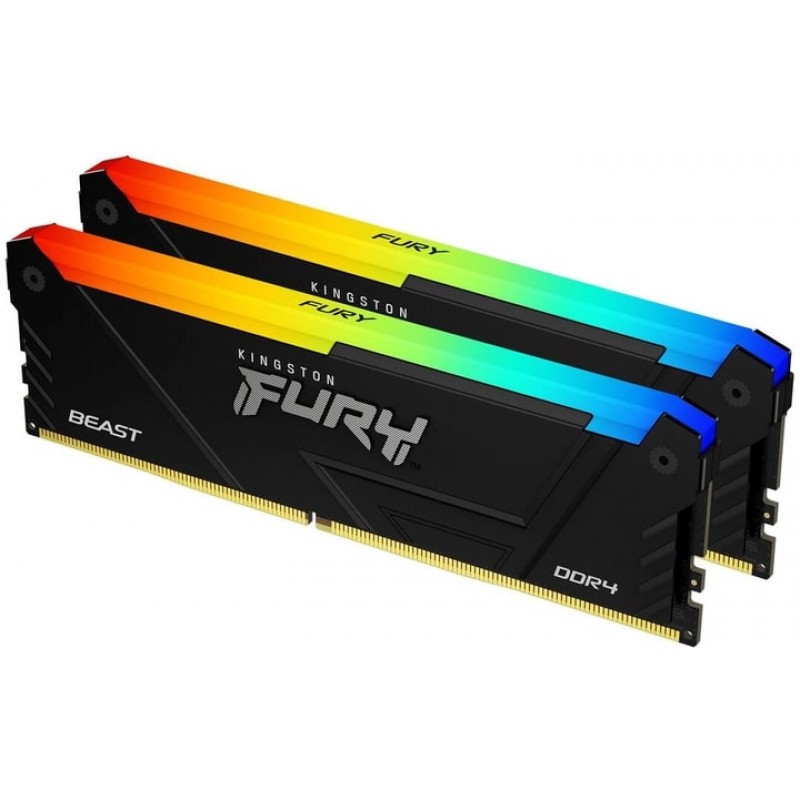 Kingston Пам'ять ПК DDR4 32GB KIT (16GBx2) 3200 FURY Beast RGB