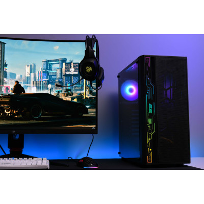 2E Gaming Корпус Spero G2052 без БЖ 2xUSB3.0, 1xUSB2.0, 1x120мм ARGB, 2x120мм, VGA 345мм, LCS ready, TG Side Panel, ATX, чорний