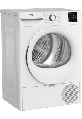 Beko Сушильна машина тепловий насос, 8кг, A++, 55см, дисплей, підсвітка барабану, пар, білий