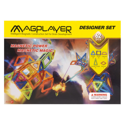 MagPlayer Конструктор магнітний 62 од. (MPB-62)