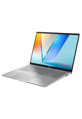 ASUS Ноутбук Vivobook S16 S3607CA-RP008 16" WUXGA IPS, Intel Ultra 7 255H, 16GB, F1TB, UMA, NoOS, Сріблястий