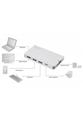 Digitus Док-станція Travel USB-C, 6 Port