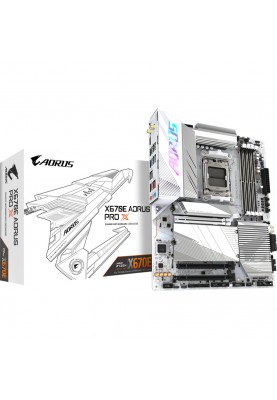 Gigabyte Материнська плата X670 AORUS PRO X sAM5 X670 4xDDR5 M.2 HDMI Wi-Fi BT ATX