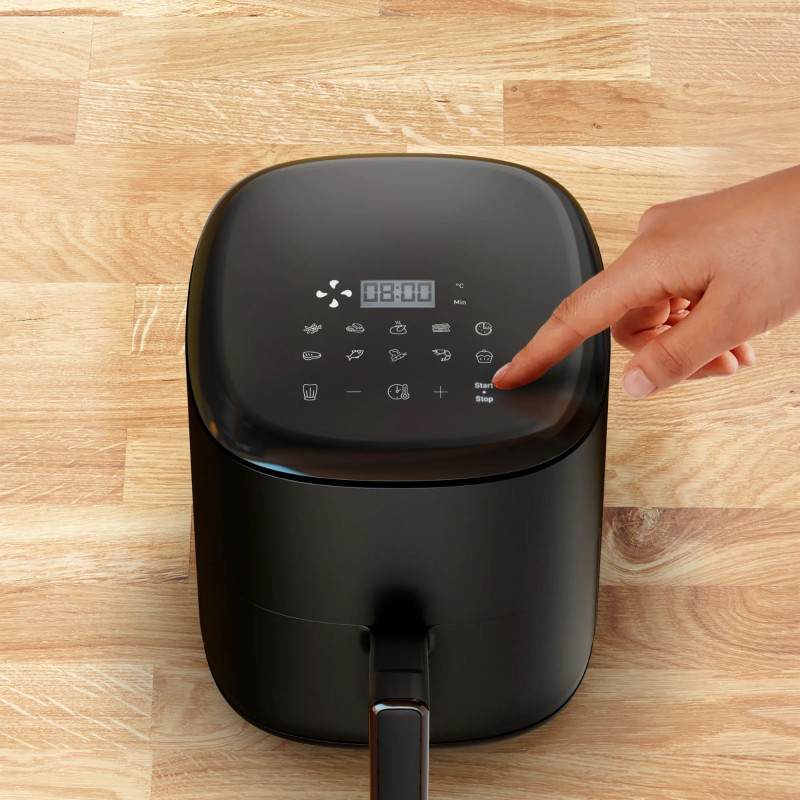 Tefal Мультипіч EasyFry Compact, 1300Вт, чаша-3л, сенсорне керув., пластик, чорний