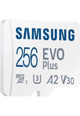 Samsung Мапа пам'яті Samsung microSD 256GB C10 UHS-I R130MB/s Evo Plus + SD