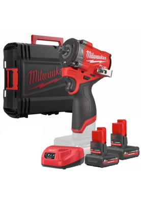 Milwaukee Гайковерт ударний аккумуляторний M12 FCIWF12G3-502X 12В АКБ 2х5А·рік 0-3000об·хв 542Нм 1/2" ЗП M12C кейс 1.5кг