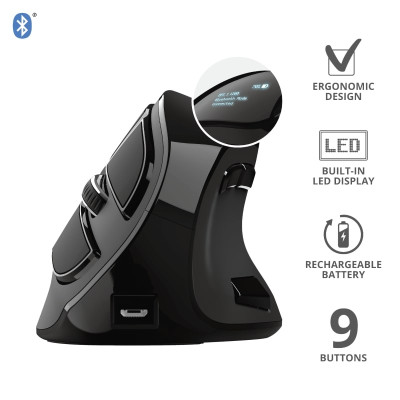 Trust Миша Voxx Rechargeable Ergonomic, WL, чорний Trust Миша Voxx Rechargeable Ergonomic, WL, чорний