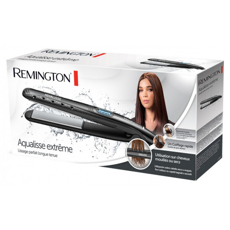 Remington Випрямляч Aqualisse Extreme, 47Вт, темп.режимів-10, 140-230С, дисплей, кераміка, чорний