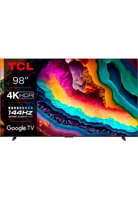 TCL Телевізор 98" LED 4K 144Hz Smart, Google TV, Black