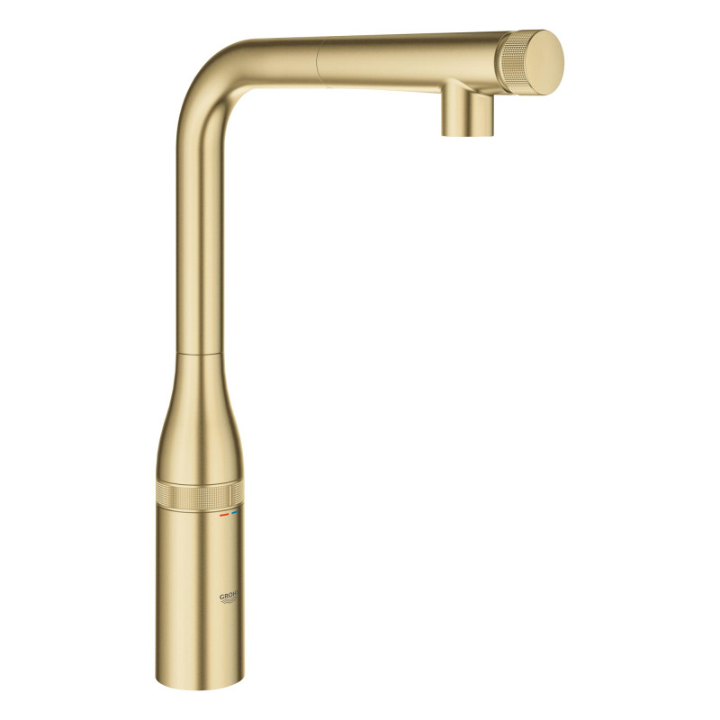 Grohe Змішувач для кухні Essence Smart Control, довж.виливу - 199мм, поворотний/витяжний, вентиль/кнопка, матовий прохолодний схід сонця