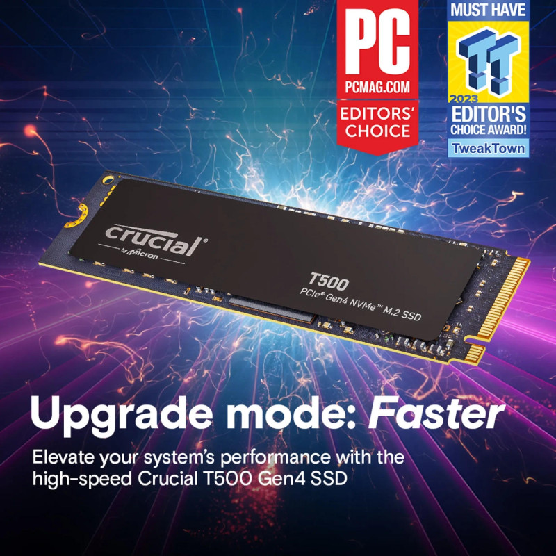 Micron Накопичувач SSD Crucial M.2 1TB PCIe 4.0 T500