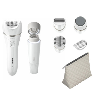 Philips Епілятор Philips Series 9000 дисковий, аккумул., пінцет.-32, волог.+сух., насадок-6, футляр, білий