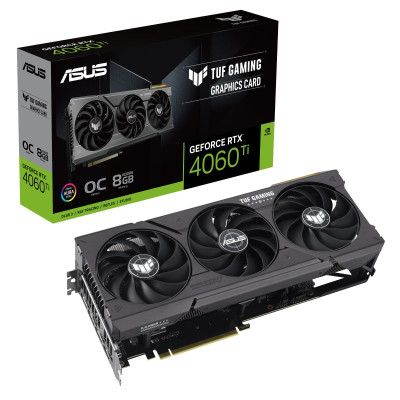 ASUS Відеокарта GeForce RTX 4060 Ti 8GB GDDR6X OC GAMING TUF-RTX4060TI-O8GGAMING