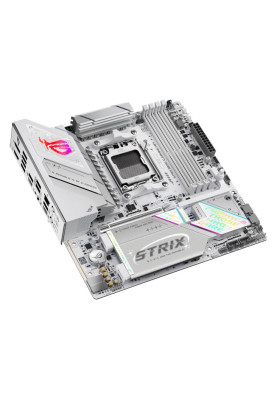 ASUS Материнська плата ROG STRIX B850-G GAMING WIFI sAM5 B850 4xDDR5 M.2 HDMI DP WiFi BT mATX білий
