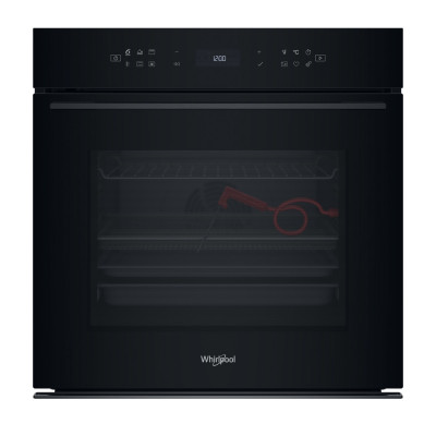 Whirlpool Духовий шафа Whirlpool електричний, 73л, A+, дисплей, конвекція, піроліз, телескопічні напрямні, чорний