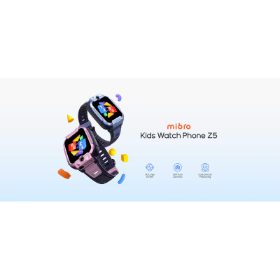 Mibro Дитячий годинник-телефон Z5, 1.69", 240x280, GPS, 2MP dual, 900мА·год, 2АТM, синій