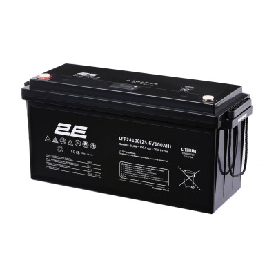 2E Акумуляторна батарея LFP24, 24В, 100А•год, LCD 8S
