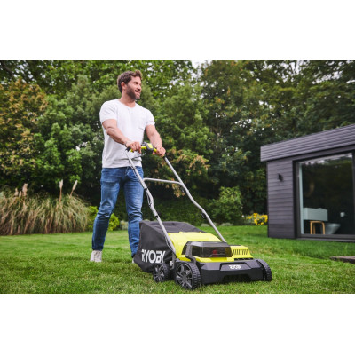 Ryobi Аератор-скарифікатор ONE+ 18В 2х4.0А/г, 35см, 55л