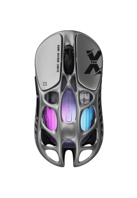 GravaStar Миша Mercury X Pro, 8K, BT/WL/USB-A, RGB, сірий