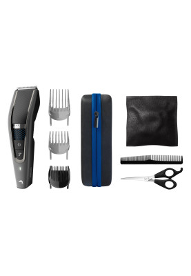 Philips Машинка для стриження Series 7000, акум., роторний мотор, насадок-3, кейс,ножиці, гребінець в компл, сталь, чорно-сірий