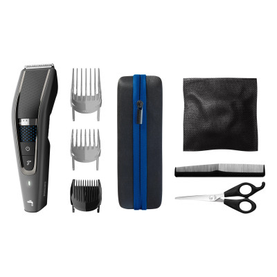 Philips Машинка для стриження Series 7000, акум., роторний мотор, насадок-3, кейс,ножиці,гребінець у компл, сталь,чорно-сірий