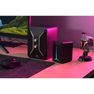 2E Акустична система PCS301 RGB, 2.1, USB, Black