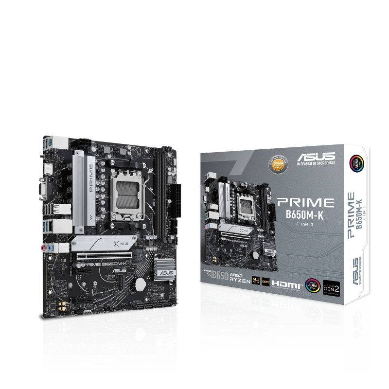 ASUS Материнcька плата PRIME B650M-K sAM5 B650 2xDDR5 M.2 HDMI D-Sub mATX