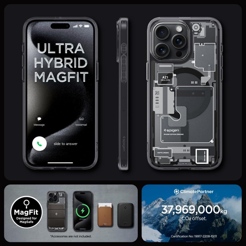 Spigen Чохол для Apple iPhone 15 Pro Ultra Hybrid MagFit, Zero One