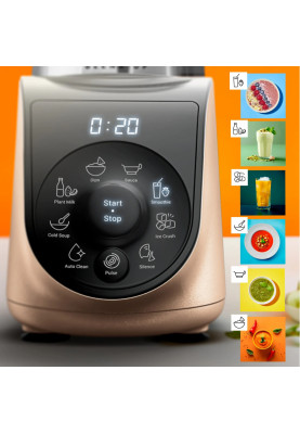Tefal Блендер стаціонарний Blend UP, 1000Вт, чаша-700мл, тритан, чорно-золотистий