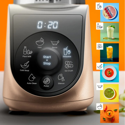 Tefal Блендер стаційний Blend UP, 1000Вт, чаша-700мл, тритан, чорно-золотистий