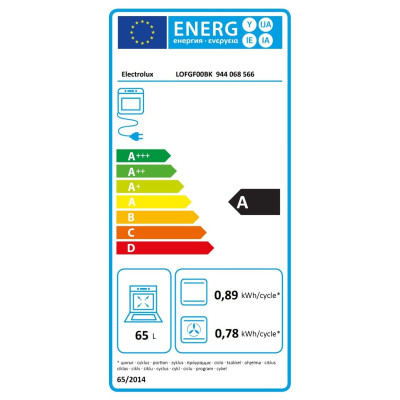 Electrolux Духовий шафа Electrolux електричний, 65л, A, дисплей, конвекція, телескопічні напрямні, чорний