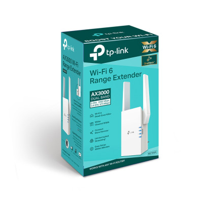 TP-Link Розширювач покриття WiFi RE705X AX3000, 1хGE, MESH