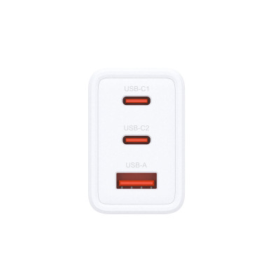 D-Link Зарядний пристрій мережевий DCP-651 65Вт GaN 2хUSB-С, 1xUSB-A, білий