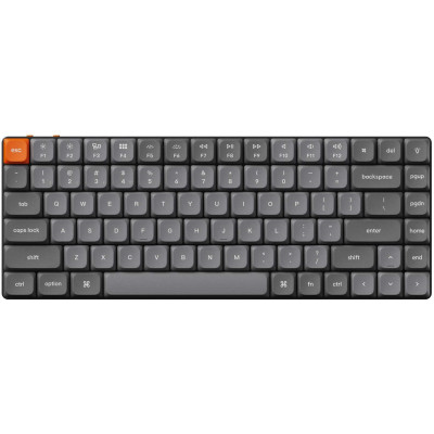 Keychron Клавіатура механічна K3 MAX 84Key, K pro Red, WL/BT/USB-A, QMK, EN, White Led, чорний