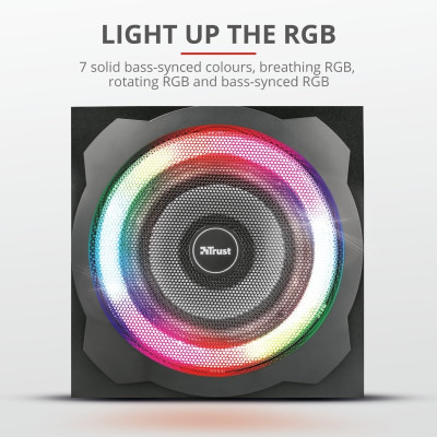Trust Акустична система (Колонки) 2.1 GXT 629 Tytan RGB Black