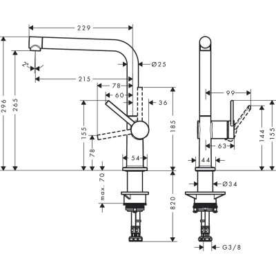 Hansgrohe Змішувач Talis M54 для кухонної мийки 72840800