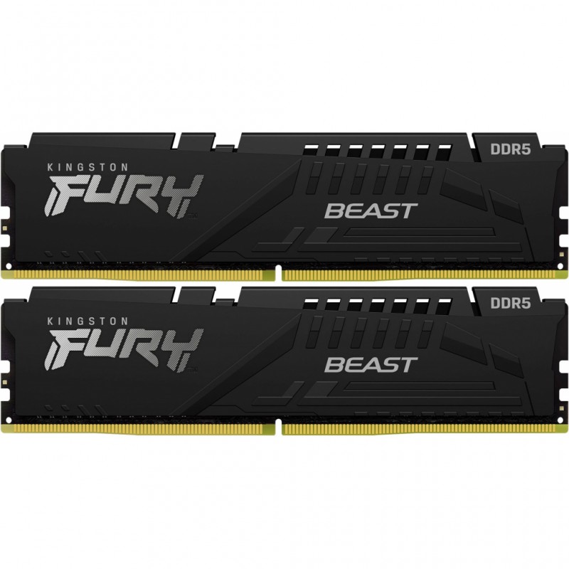 Kingston Пам'ять ПК DDR5 16GB 5200 Beast Black RGB