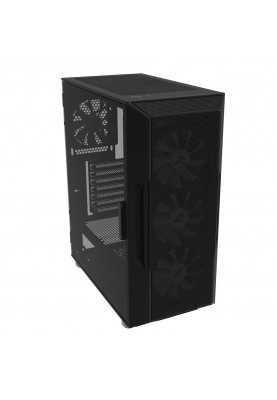 Zalman Корпус I3 NEO BLACK, без БЖ, 1xUSB3.0, 2xUSB2.0, 4x120mm RGB fans, TG Side Panel, ATX, Black